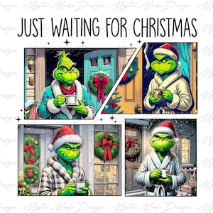 Ich warte nur auf Weihnachten Png, Weihnachtsfiguren Png, Frohe Weihnachten Png, Weihnachten Png, Lustige Weihnachten Png, Retro Weihnachten Png