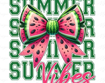 夏の雰囲気のスイカのリボン PNG、スイカのコケット、夏のコケット PNG、ボヘミアンの夏の雰囲気の PNG、トレンディな夏のシャツのデザイン PNG、夏の PNG