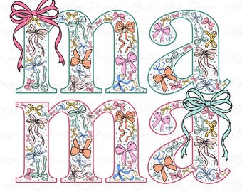 Preppy Mama Coquette Bow Png, Preppy Mama png, Coquette Mama png, Mama Coquette png, Mama Bow Png, Mothers Day Png, Mothers Day Gift