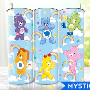 Cartoon Characters 20oz Tumbler Png, Cartoon Bears Tumbler 20oz Png, Cartoon 20 oz Tumbler Wrap, Movie Characters 20 oz Skinny Tumbler Png