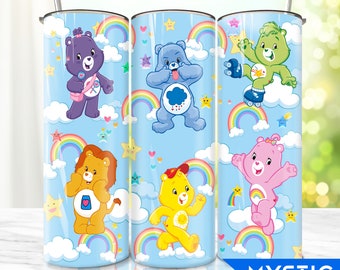 Cartoon Characters 20oz Tumbler Png, Cartoon Bears Tumbler 20oz Png, Cartoon 20 oz Tumbler Wrap, Movie Characters 20 oz Skinny Tumbler Png