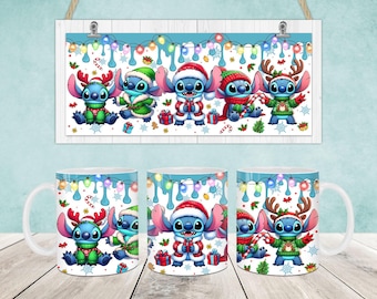 Cartoon Weihnachtsbecher Wrap, Weihnachten 11 Unzen und 15 Unzen Becher Vorlage, Weihnachten 11 Unzen Becher Png, 15 Unzen Becher Png, Kaffeetassen Png, Mug Press Designs Wrap
