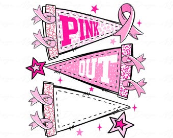Custom Football Pink Out png, Breast Cancer Football Png, Breast Cancer Awareness Png, Pink Ribbon, Football Mom Png, Tackle Cancer Png