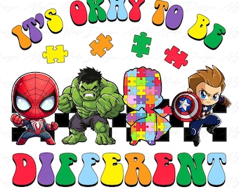 Autism Superhero Png, Autism Cartoon Png, Autism Awareness Png, Autism Be Kind png, Autism Ribbon Png, Autism Month Png, Autism Kids