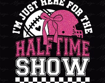 Jag är bara här för halvtidsshowen, glittrande konstpaljetter, fotboll png, matchdag png, fotbollssäsong png, glitterfotboll png