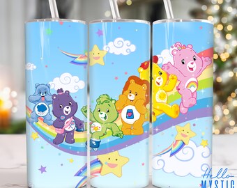 Cartoon Characters 20oz Tumbler Png, Cartoon Bears Tumbler 20oz Png, Cartoon 20 oz Tumbler Wrap, Movie Characters 20 oz Skinny Tumbler Png