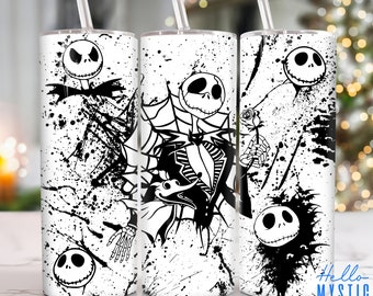 Movies Characters 20oz Tumbler Png, Christmas Nightmare Tumbler 20oz Png, Halloween 20 oz Tumbler Wrap, Christmas 20 oz Skinny Tumbler Png