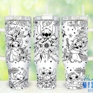 Cartoon Characters 40oz Tumbler Png, Black White Cartoon Tumbler 40oz Png, Cartoon 40 oz Tumbler Wrap, Cartoon 40 oz Tumbler Png Sublimation
