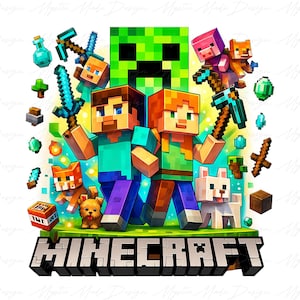 Game Movie Png, Game Character Png, Gaming Design Png, Block Character Png, Gaming Shirt for Boy Png, Funny Gamer Png, Video Game Png