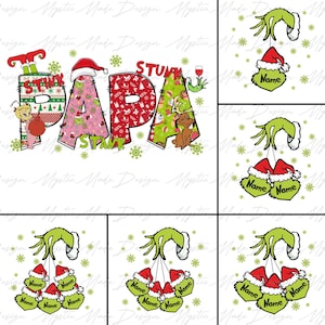 Benutzerdefinierte Weihnachtspapa Bis zu 8 Kindernamen Png, Weihnachten Mama Png, Frohe Weihnachten Png, Weihnachtscharakter Png, Retro Weihnachten Sublimation