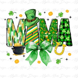 Saint Patrick’s Day Mama Coquette Bow Png, Patricks Day png, Lucky Shamrock png, St. Patricks Day Png, Saint Patricks Day Png, Irish Day Png