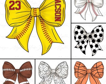 Fiocco sportivo personalizzato Coquette Png, Baseball Coquette Png, Mamma sportiva Png, Giorno della partita Png, Baseball Png, Testo e numero personalizzati Png