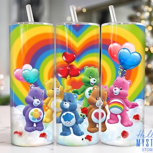 Cartoon Characters 20oz Tumbler Png, Cartoon Bears Tumbler 20oz Png, Cartoon 20 oz Tumbler Wrap, Movie Characters 20 oz Skinny Tumbler Png
