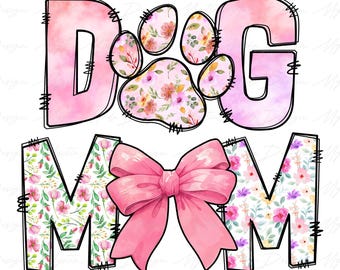 犬ママ PNG、犬ママ コケット リボン PNG、母の日ギフト、犬ママ シャツ PNG、母の日 PNG、犬好き PNG、ママライフ PNG