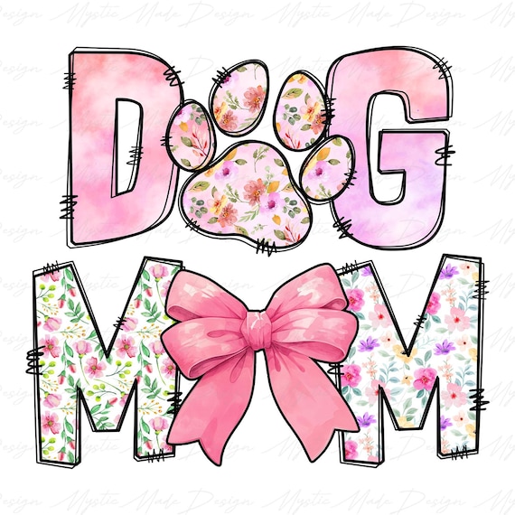 Dog Mama Png, Dog Mom Coquette Bow Png, Mothers Day Gift, Dog Mama Shirt Png, Mothers Day Png, Dog Lover Png, Mom Life Png