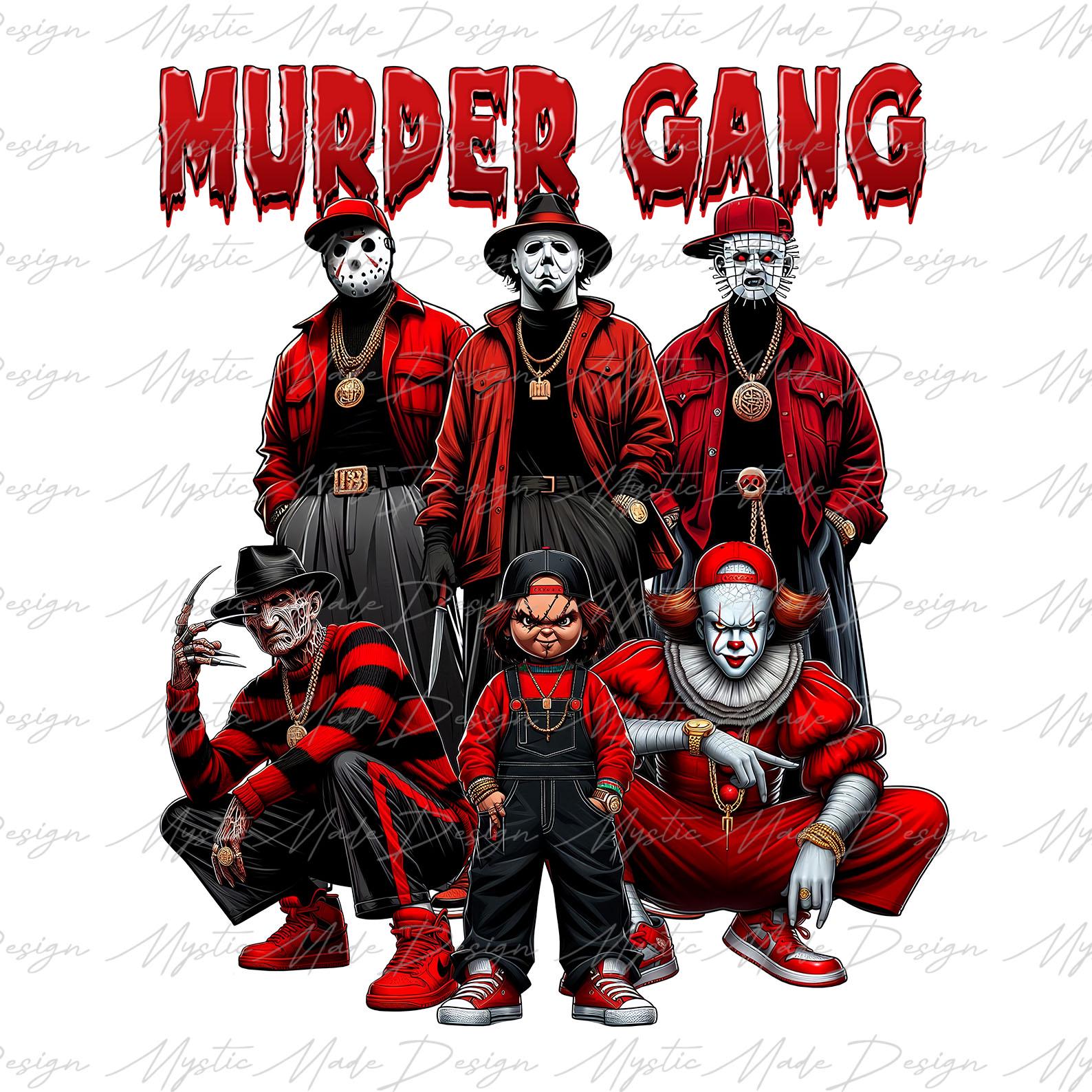 Murder Gang Thug Life Halloween Character Png, Horror Movie Png, Movie Killers Png, Series Killer Halloween Png, Halloween Movie Png