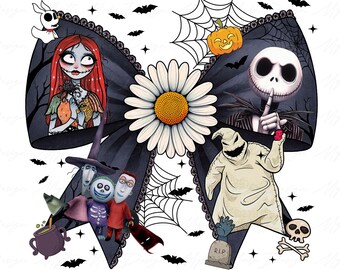 Halloween Nightmare Coquette Bow Png, Coquette Halloween Png, Halloween Png, Horror Characters Png, Horror Movie Png, Halloween Friends Png