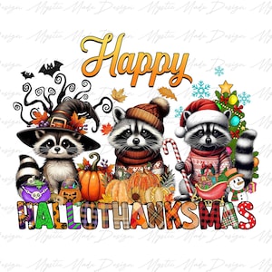 Happy Hallothanksmas Png, Halloween Png, Thanksgiving Png, Christmas Png, Hallothanksmas Png, Christmas Characters Png, Halloween Nightmare