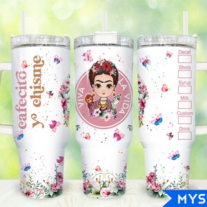Coffee Cups 40oz Tumbler Png, Pink Coffee Tumbler 40oz Png, Coffee 40 oz Tumbler Wrap, 40 oz Tumbler Png, 40oz Quencher Wrap