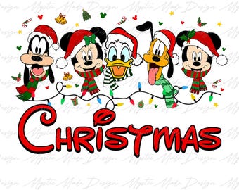 Christmas Cartoon Png, Merry Christmas Png, Christmas Mouse and Friends Png, Christmas Mouse Png, Christmas Friends Png, Trendy Christmas