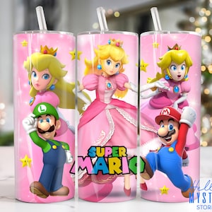 Cartoon Characters 20oz Tumbler Png, Cartoon Princess Tumbler 20oz Png, Game Characters 20 oz Tumbler Wrap, Game 20 oz Skinny Tumbler Png
