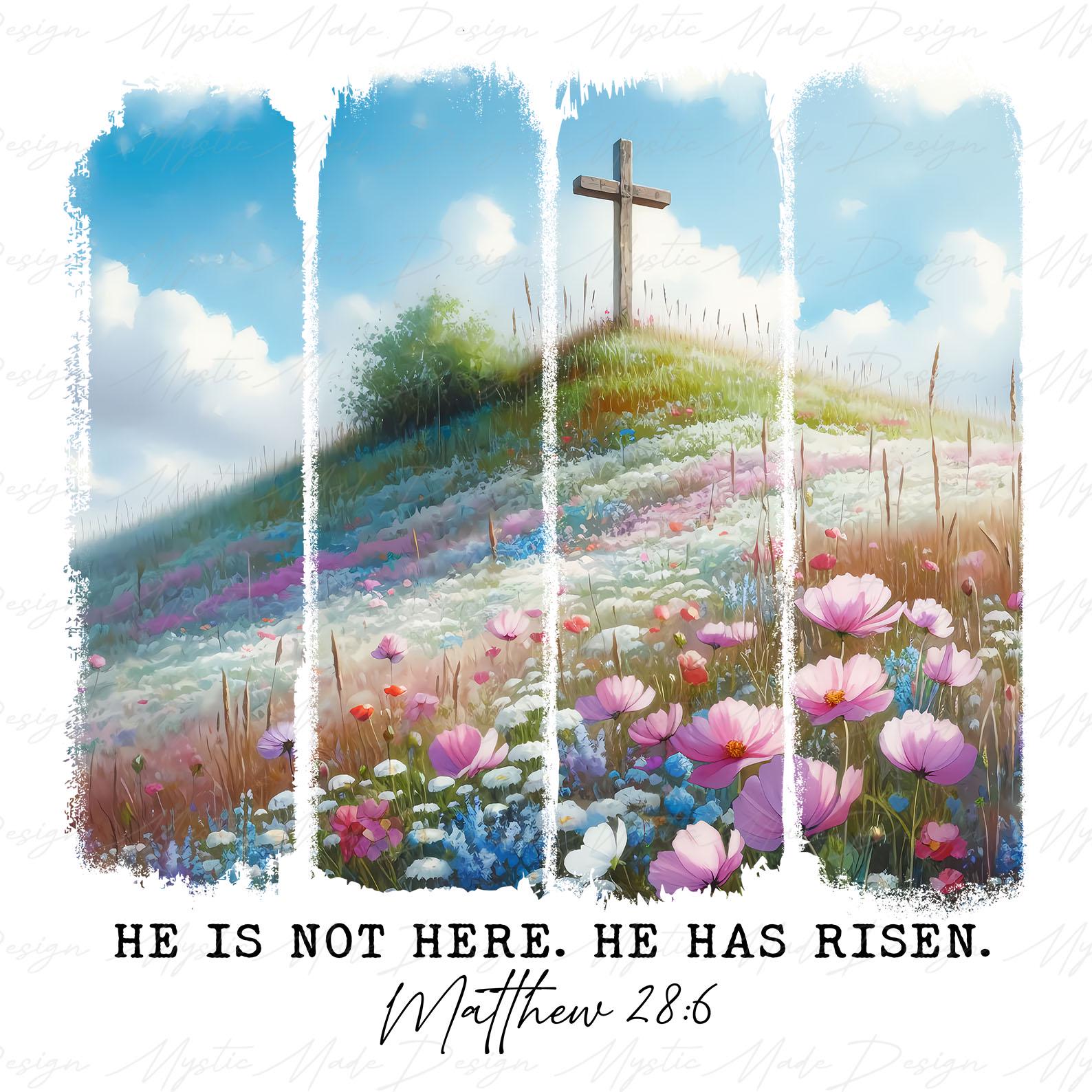 He is Risen Wildflower Png, Christian Spring Png, Floral Spring Png ...
