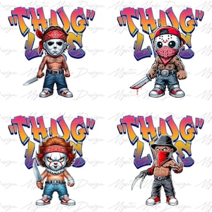 Personaje de Halloween Thug Life Png, Película de Halloween aterradora Png, Personaje de terror de Halloween Png, Serie Killer Halloween Png, Descarga digital