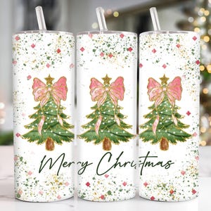 Christmas Tree Coquette 20oz Tumbler Png, Christmas Tumbler 20oz Png, Merry Christmas 20 oz Tumbler Wrap, Christmas 20 oz Skinny Tumbler Png