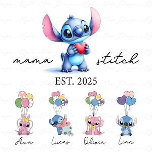 Custom Mama Blue Monster Png, Mom Vibes Png, Mama Cartoon png, Cartoon Mama png, Mothers Day Png, Mothers Day Gift, Custom Kids Names