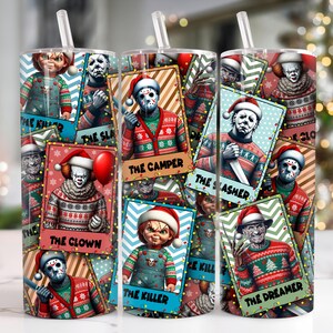 Christmas Horror 20oz Tumbler Png, Christmas Tumbler Png, Merry Christmas 20 oz Tumbler Wrap, Christmas 20 oz Skinny Tumbler Png