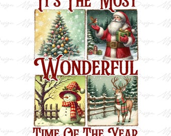 Vintage Christmas Png, Christmas Santa Claus Png, Merry Christmas Png, Funny Christmas Png, Retro Christmas Png, Trendy Christmas Png