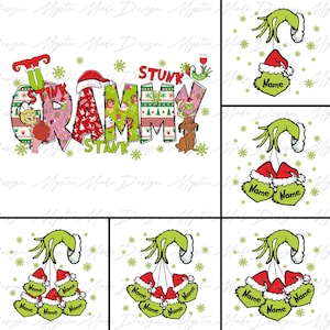 Benutzerdefinierte Weihnachtsgrammy Bis zu 8 Kindernamen Png, Weihnachten Mama Png, Frohe Weihnachten Png, Weihnachtscharakter Png, Retro Weihnachtssublimation