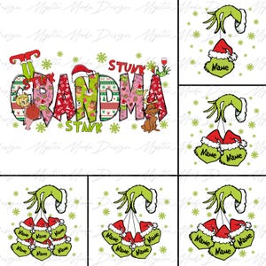 Benutzerdefinierte Weihnachten Oma Bis zu 8 Kinder Namen Png, Weihnachten Mama Png, Frohe Weihnachten Png, Weihnachtscharakter Png, Retro Weihnachten Png