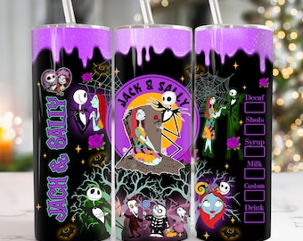 Movies Characters 20oz Tumbler Png, Christmas Nightmare Tumbler 20oz Png, Halloween 20 oz Tumbler Wrap, Christmas 20 oz Skinny Tumbler Png