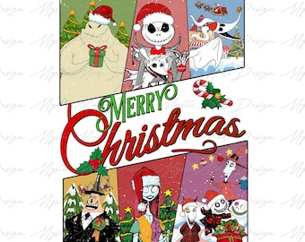 Nightmare Christmas Png, Christmas Characters Png, Merry Christmas Png, Funny Christmas Png, Retro Christmas Png, Trendy Christmas Png