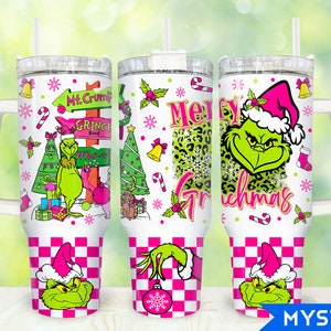 Christmas Character Grinch My Day 40 oz 2 piece Tumbler Wrap 