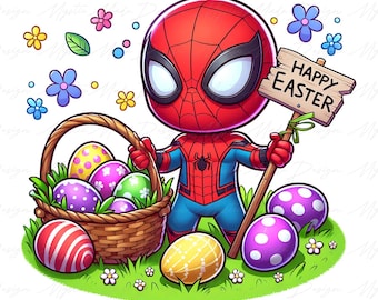 Happy Easter Day Png, Superhero Easter png, Easter Cartoon Png, Easter Superhero Png, Trendy Easter Png, Easter day Png, Easter bunny Png