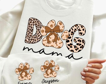 Custom Dog Mama Png, Custom Mama Png, Dog Mama Leopard Sleeve, Mothers Day Gift, Dog Mama Png, Mothers Day Png, Dog Lover Png, Mom Life Png