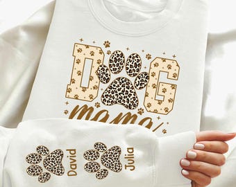 Custom Dog Mama Png, Custom Mama Png, Dog Mama Leopard Sleeve, Mothers Day Gift, Dog Mama Png, Mothers Day Png, Dog Lover Png, Mom Life Png