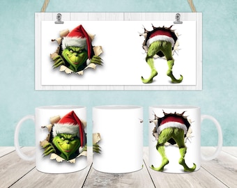 Christmas Mug Wrap, Merry Christmas 11oz & 15oz Mug Template, Christmas 11oz Mug Png, 15oz Mug Png, Coffee Mugs Png, Mug Press Designs Wrap