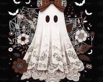 Süßer Spitze-Geist Png, Boo Halloween Png, Boo In Boujee-Geist Png, Gruselige Jahreszeit Png, Halloween Boo Spitze Schleife, Süßer Boo Halloween Png