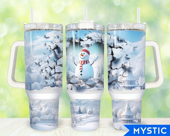 Christmas Snowman 40 oz 2 piece Tumbler Wrap 