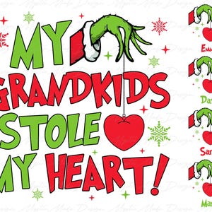 Benutzerdefinierte Weihnachten Oma Kind Name Png, Weihnachten Mama Png, Frohe Weihnachten Png, Weihnachtscharakter Png, Retro Weihnachten Sublimation