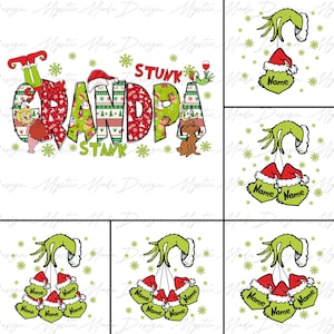 Benutzerdefinierte Weihnachtsgroßvater Bis zu 8 Kindernamen Png, Weihnachten Mama Png, Frohe Weihnachten Png, Weihnachtscharakter Png, Retro Weihnachten Png