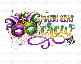 Mardi Gras Crew Png, Mardi Gras Sublimation Png, Coquette Mardi Gras Png, Mardi Beads Louisiana Festival Png, Fat Tuesday Png