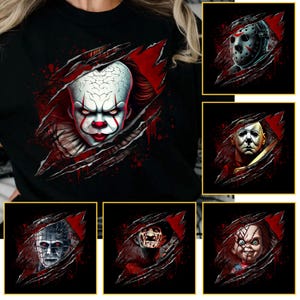 Pack 6 Horror Characters Png, Horror Friends Png, Halloween Horror Characters Png, Halloween Movies Png, Halloween Horror Movies Sublimation