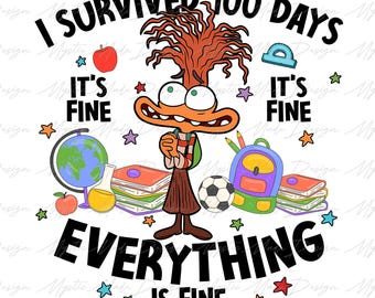 Happy 100 Days Of School Png, Cartoon School Png, 100 Days Bruh Png, 100 Days Of School Cartoon Png, Teacher Png, Back to School Png