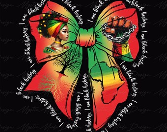 Black History Coquette Bow Png, Black History Month Png, Black History Png, Melanin Png, African American Png, Afro Png, Juneteenth Png