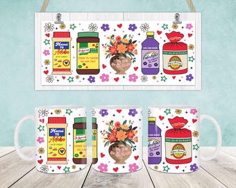 Mama Topper Multipack 11oz Mug Wrap, Mama 11oz Mug Template, Spanish Mom 11oz Mug Png, Spanish Mothers Day Coffee Mugs Png, Madre Mug Wrap