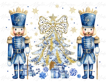 Colorful Coquette Glitter Christmas Tree Png, Bright Color Christmas Coquette Bow Dalmatian Dots, Christmas Nutcrackers Png, Christmas Png